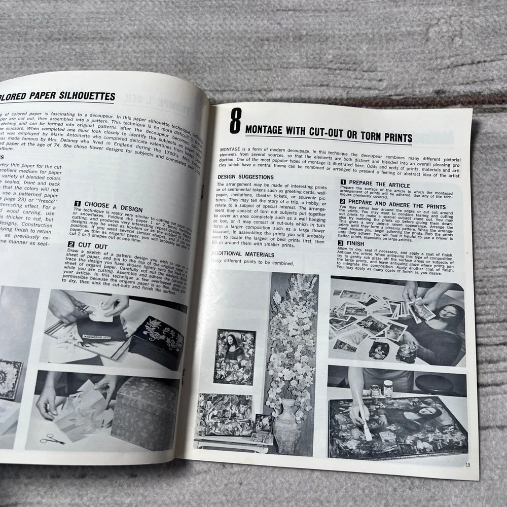 Vintage Craft Book‎ -Creating With Decoupage 1967 Guide